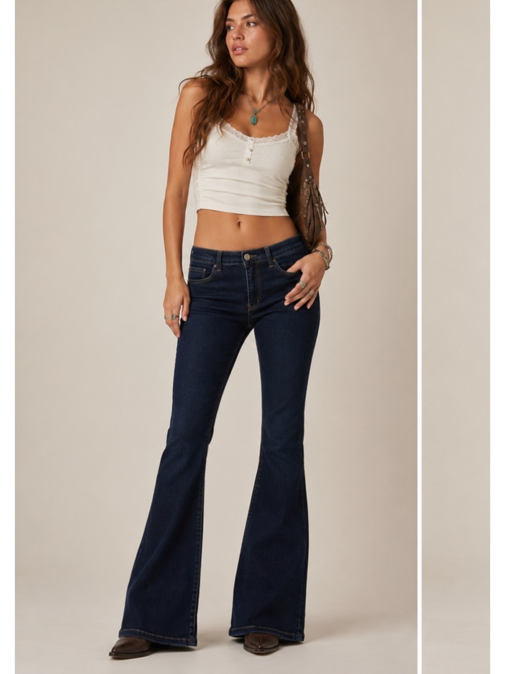 SWANK Dark Blue Flare Jeans Size 13
